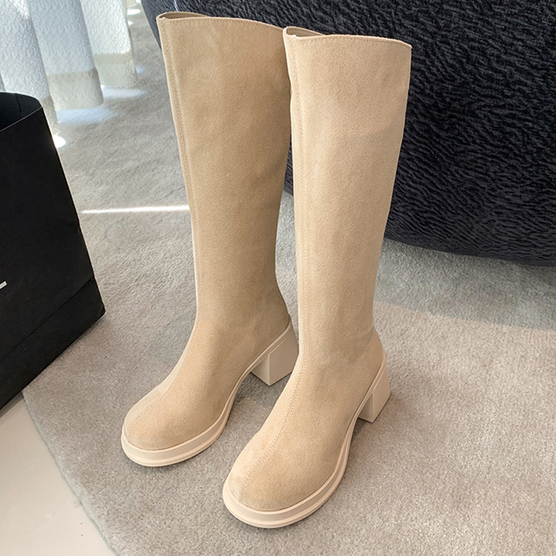 Women'S Fashion Winter 2025 - Women’s High Boots Suede High Heels