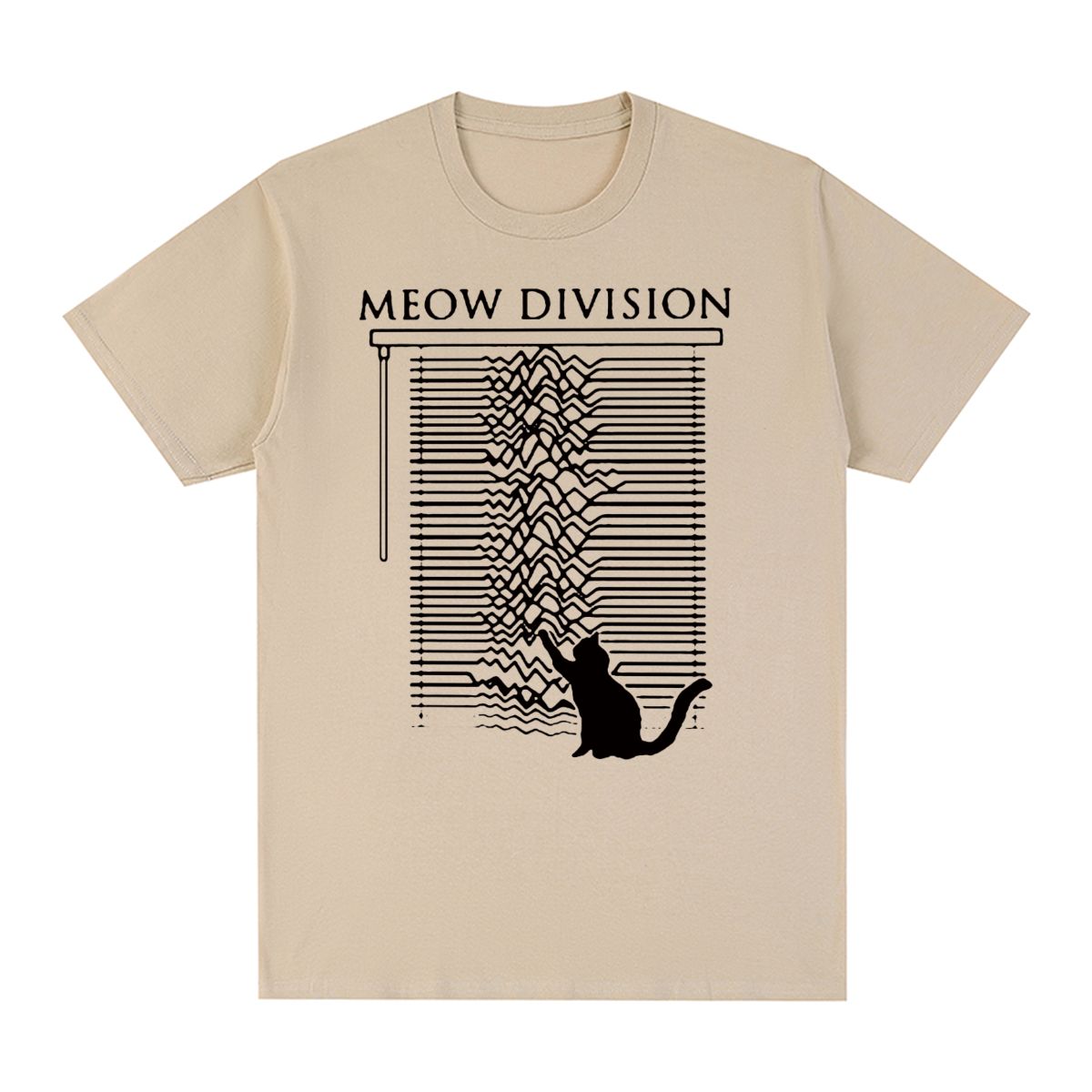 Women Fashion 80S - Joy Division Unknown Pleasure cat Vintage