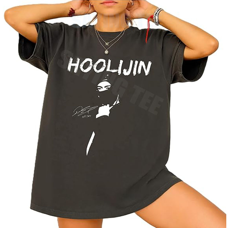 Women'S Fashion Edgy - HOOLIJIN-Hooligan Kpop T-Shirt Y2K Fashion Streetwear