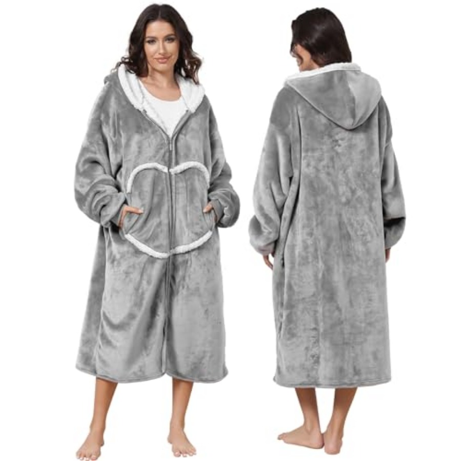 Hoodie Women Oversized - Oversized Wearab Blanket Hoodie, Cozy Flannel