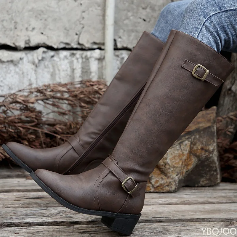 Women'S Fashion Winter 2025 - Retro minimalist Pleated Buckle shoes Women
