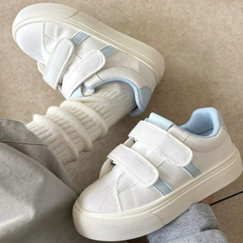 Women'S Fashion Velcro Sneakers - Women's Round Toe Double Velcro Comfortable