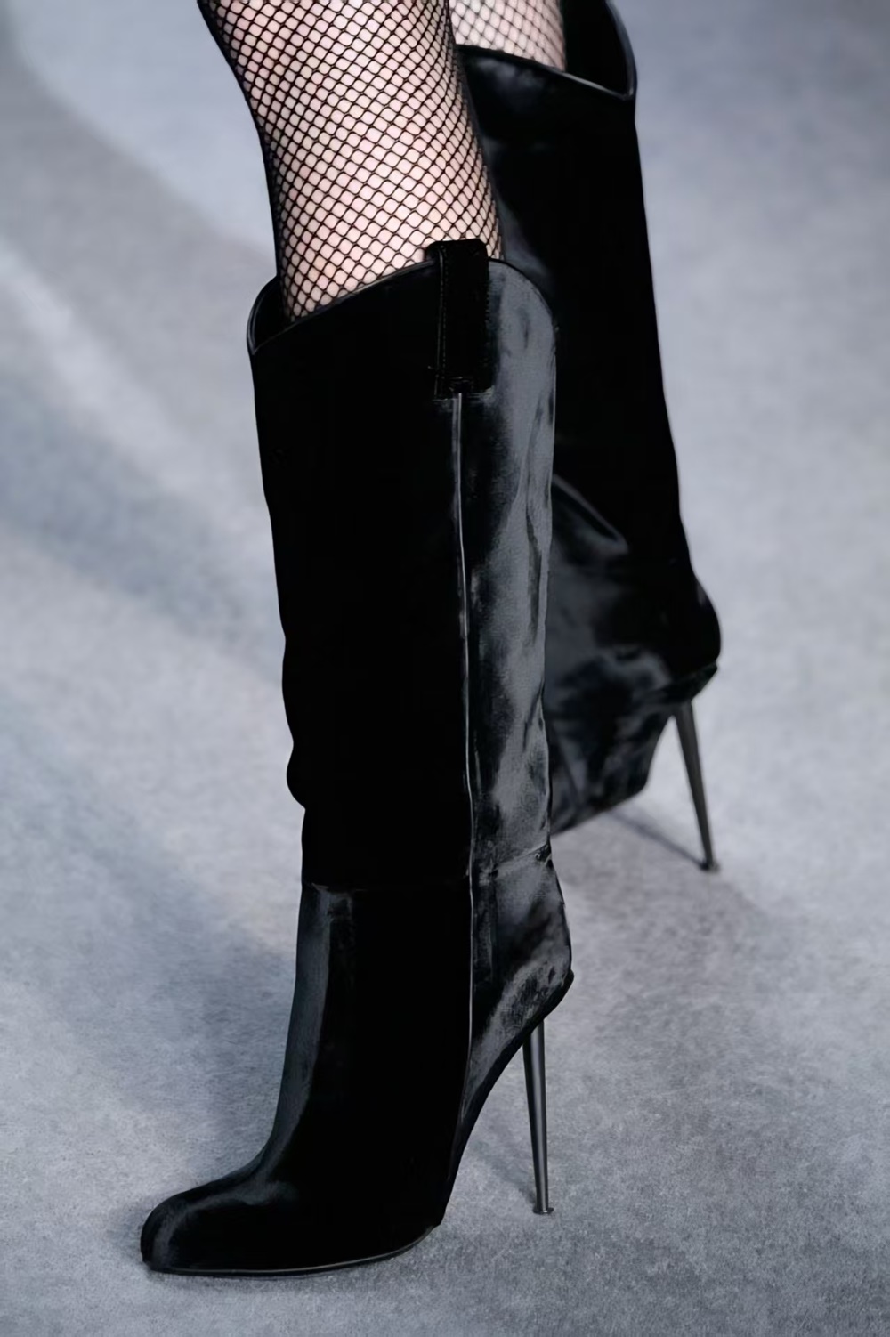 Women'S Fashion Edgy - Fashion Women Black Velvet Knee-High Boots
