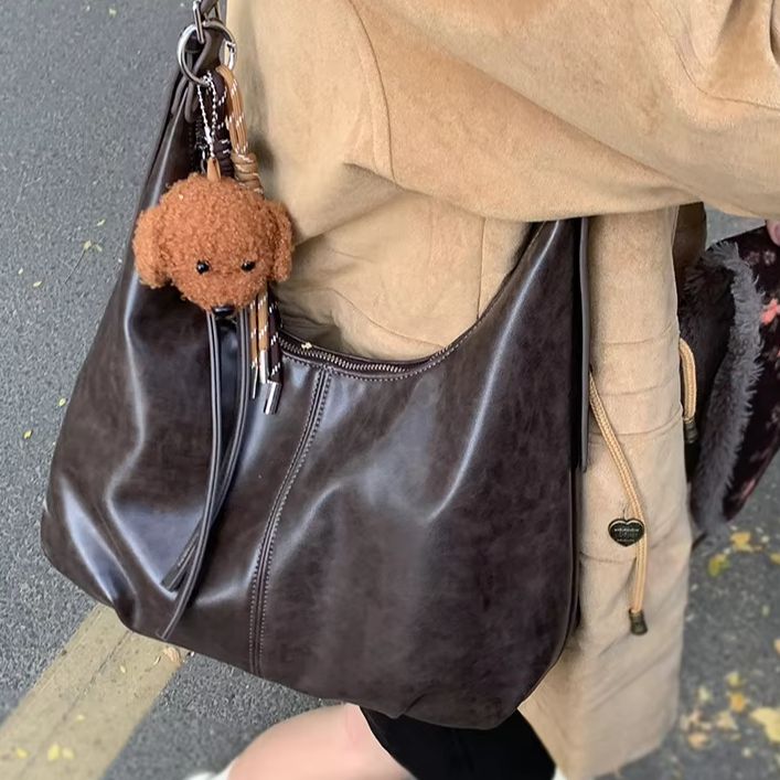Crossbody Bag Women - Vintage Large-Capacity Underarm Bag for Women: