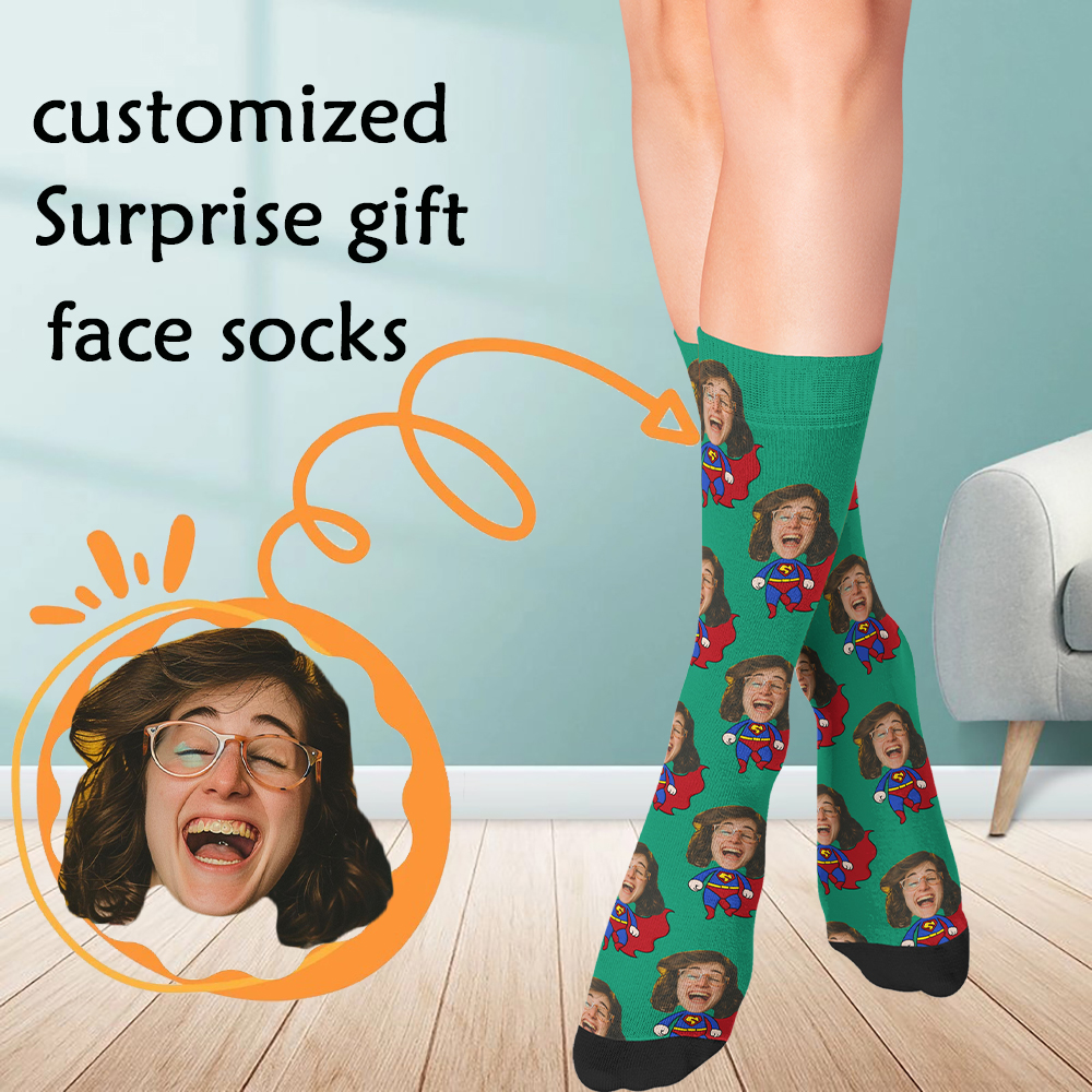 Women Fashion Youtube - Private custom cartoon socks with face