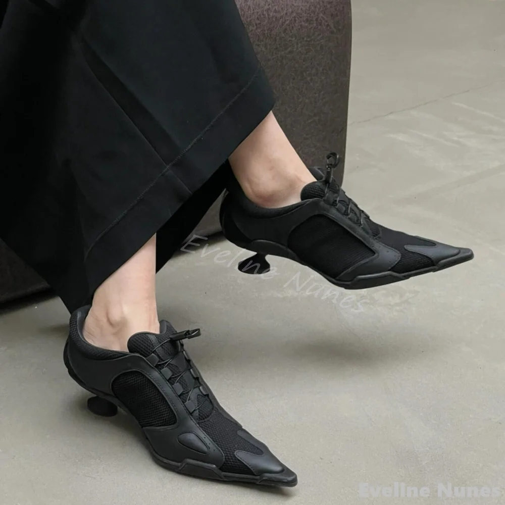 Mesh panel high-heeled sneaker - Sneakers Fashion Women のレビューと価格