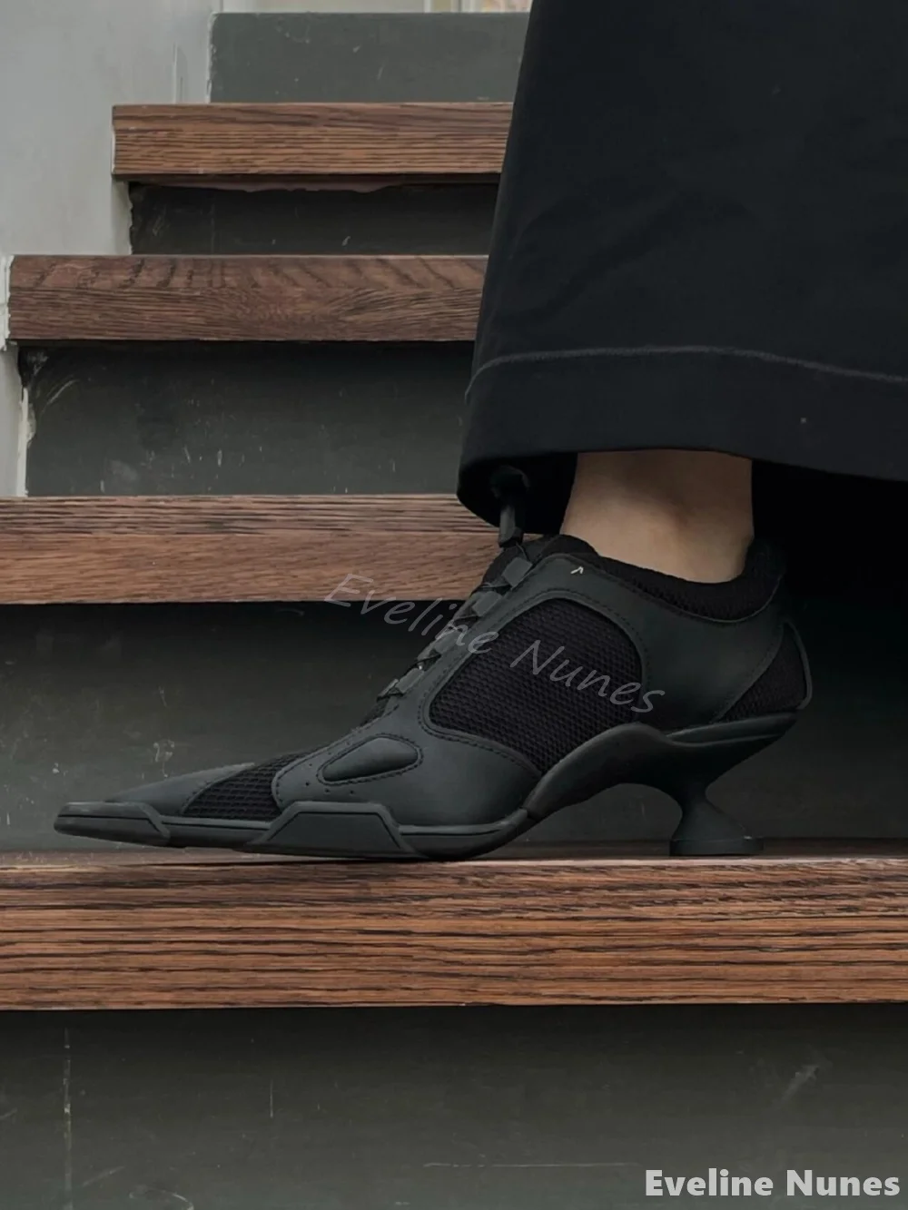 Mesh panel high-heeled sneaker - Sneakers Fashion Women のレビューと価格