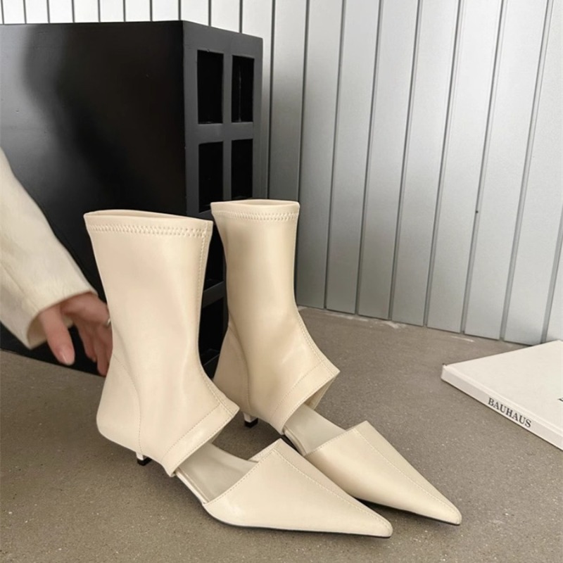 New Black Pointed Hollowed Out - Women'S Fashion Boots のレビューと価格