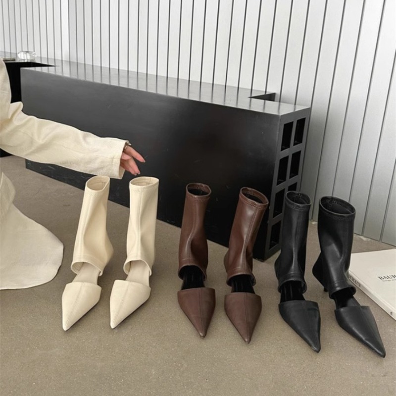 New Black Pointed Hollowed Out - Women'S Fashion Boots のレビューと価格