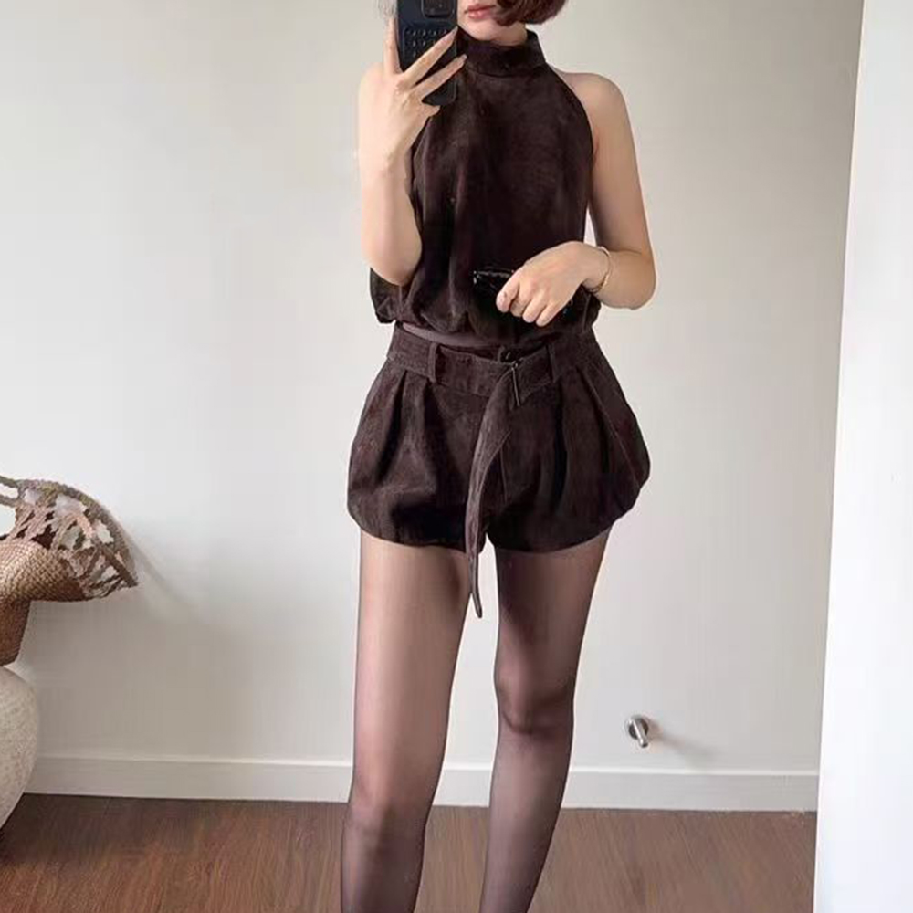 TWOTWINSTYLE Coffee Spliced Sa - Women Fashion Usa のレビューと価格