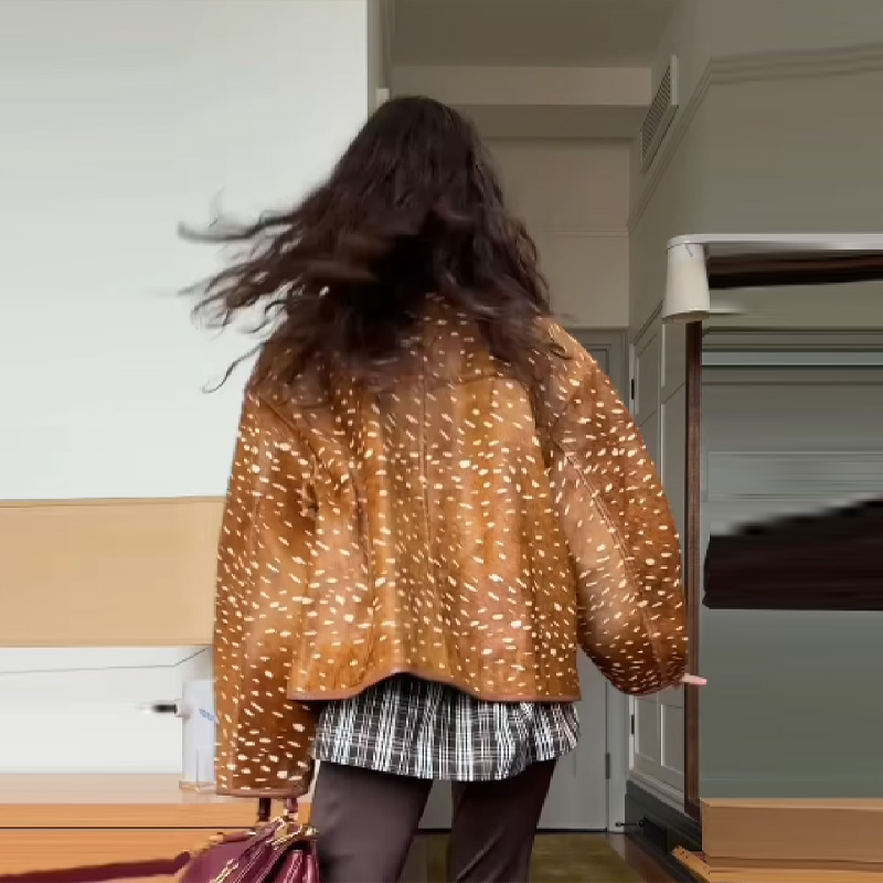 Retro Trendy Short Jacket Lape - Women'S Fashion Edgy のレビューと価格