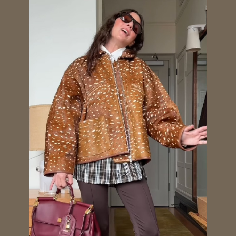 Retro Trendy Short Jacket Lape - Women'S Fashion Edgy のレビューと価格