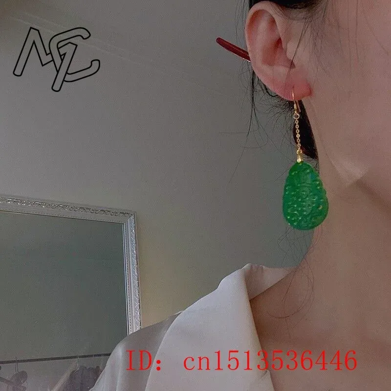 925 Silver Natural Green Jade  - Women Fashion Jewellery のレビューと価格