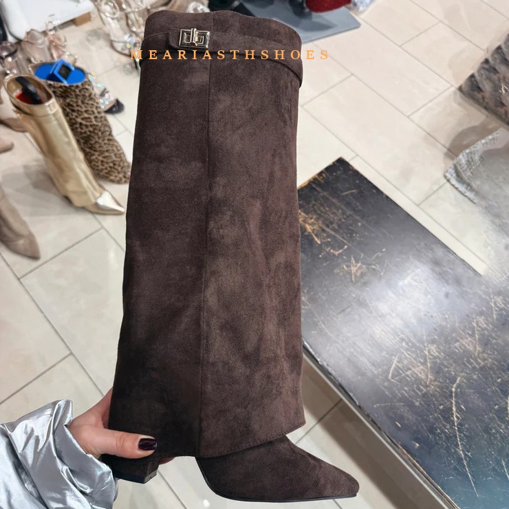 Women's Chunky Heel Knee High  - Women'S Fashion Winter 2025 のレビューと価格