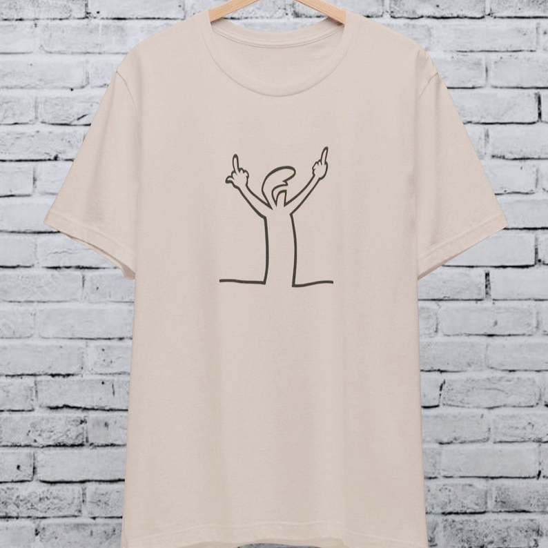 Angry La Linea Unisex T-Shirt  - Women'S Fashion From The 80S のレビューと価格