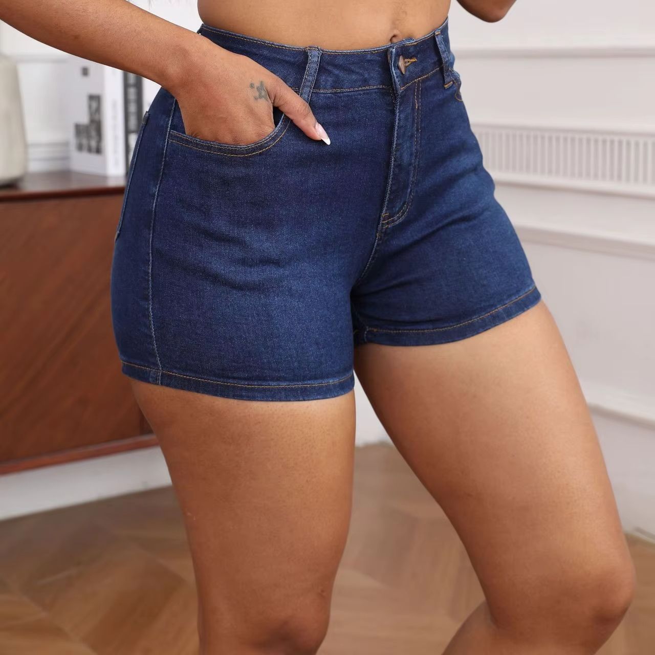 шорты джинсовые Blue High-Wais - Women'S Fashion Retailers のレビューと価格