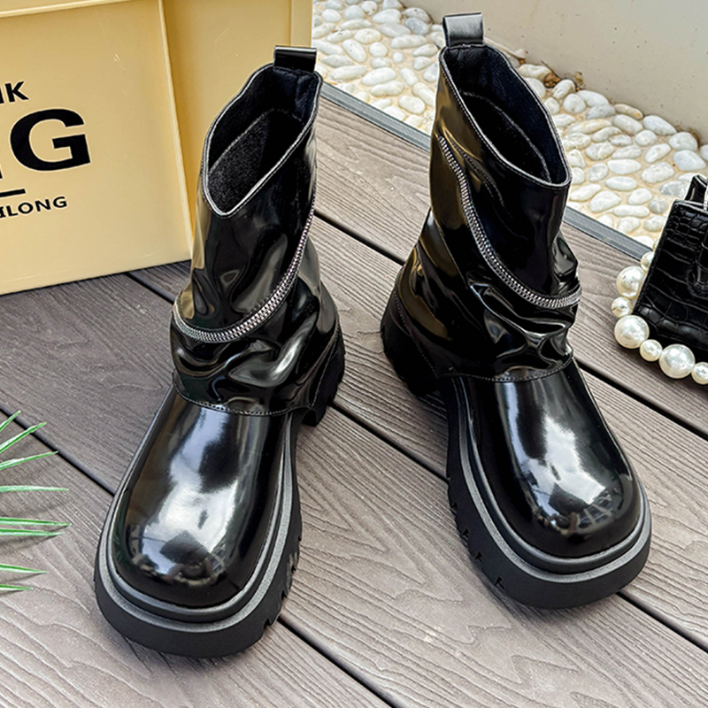 Fashion Platform Leather Shoes - Women'S Fashion Winter 2025 のレビューと価格