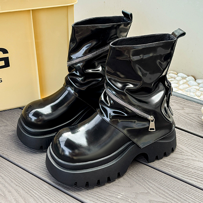 Fashion Platform Leather Shoes - Women'S Fashion Winter 2025 のレビューと価格