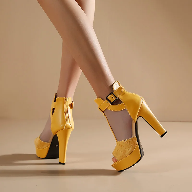 Yellow Mesh Platform Sandals W - Women'S Fashion Boots のレビューと価格