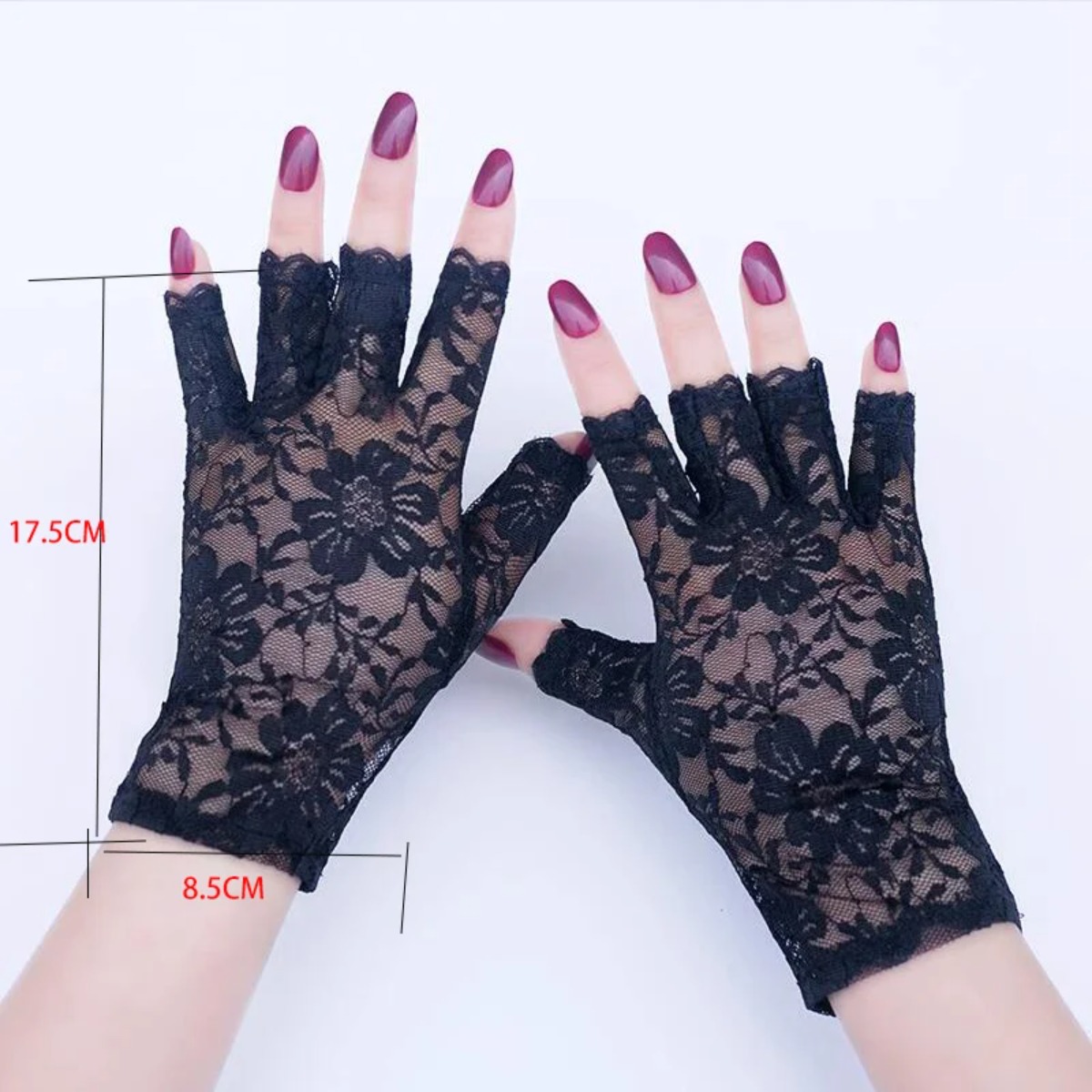 Women Sexy Lace Half Finger Gl - Women'S Fashion Retailers のレビューと価格
