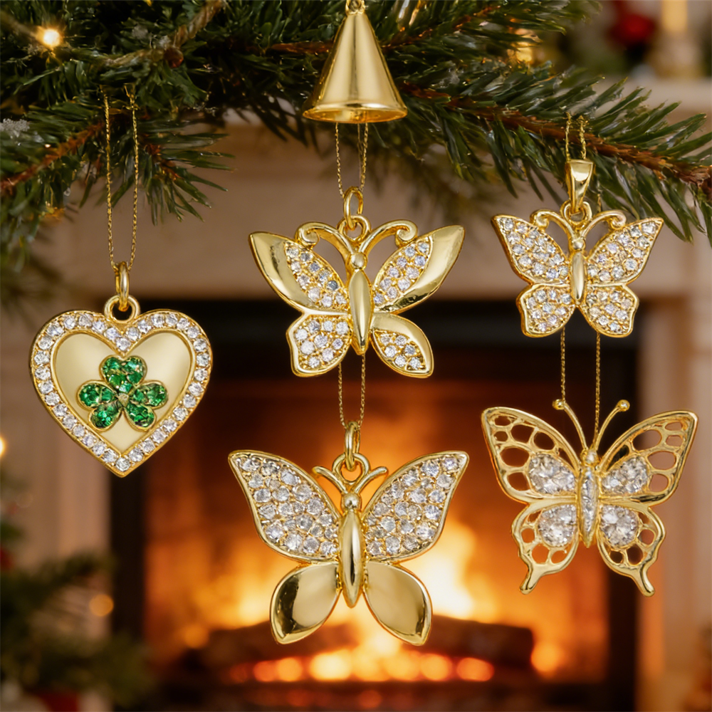 3Pcs Pendants Brass Plated Cub - Women Fashion Jewellery のレビューと価格