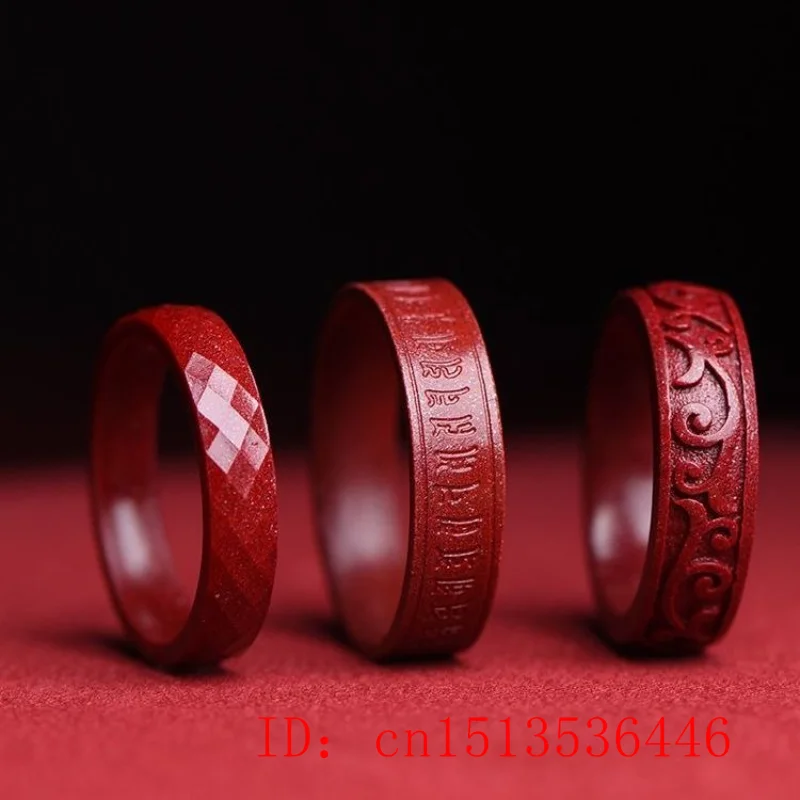 Natural Authentic Cinnabar Rin - Women Fashion Jewellery のレビューと価格