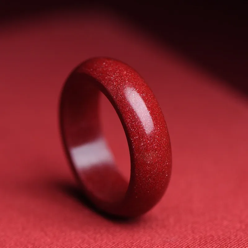Natural Authentic Cinnabar Rin - Women Fashion Jewellery のレビューと価格