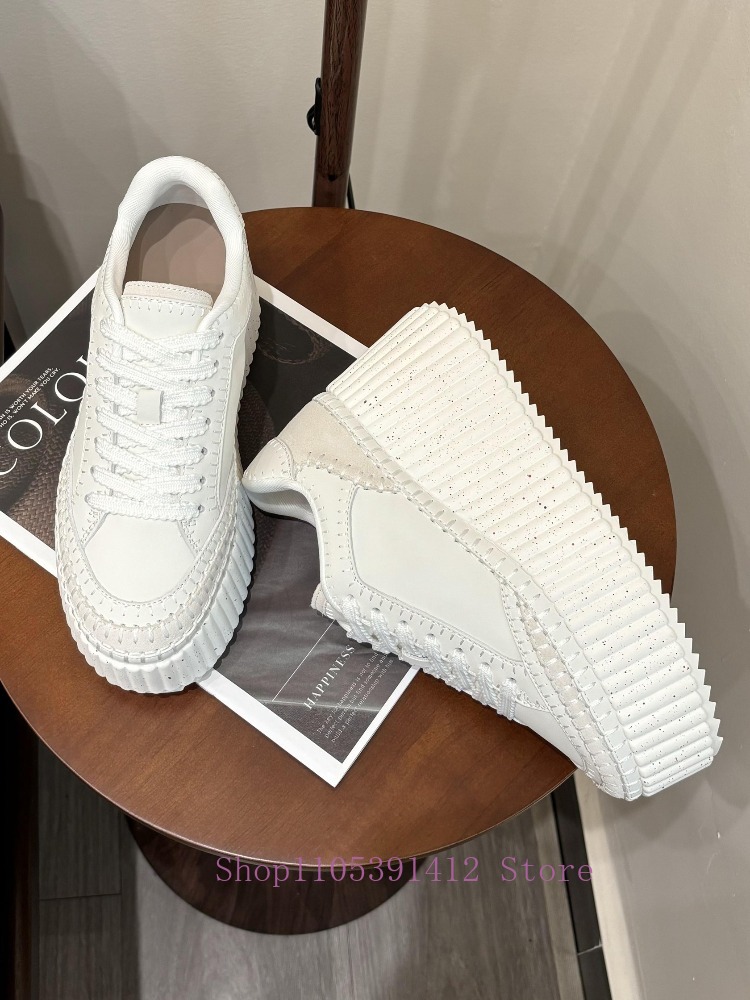 New Thick-Sole 8CM White Shoes - Sneakers Fashion Women のレビューと価格