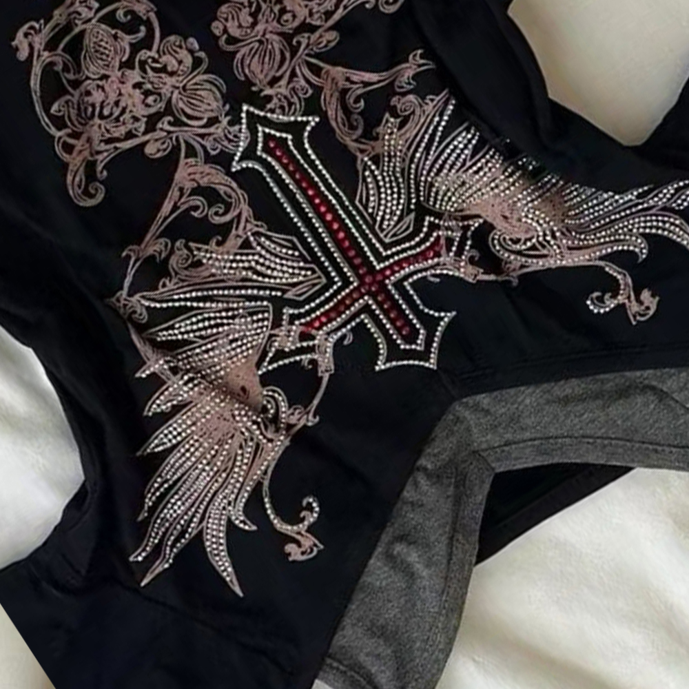 Y2K 90S Black Fake Two-Piece B - Women'S Fashion In The 90S のレビューと価格