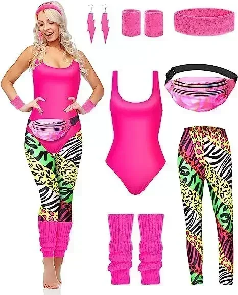 7 Pcs 80s Fancy Workout Costum - Women'S Fashion From The 80S のレビューと価格