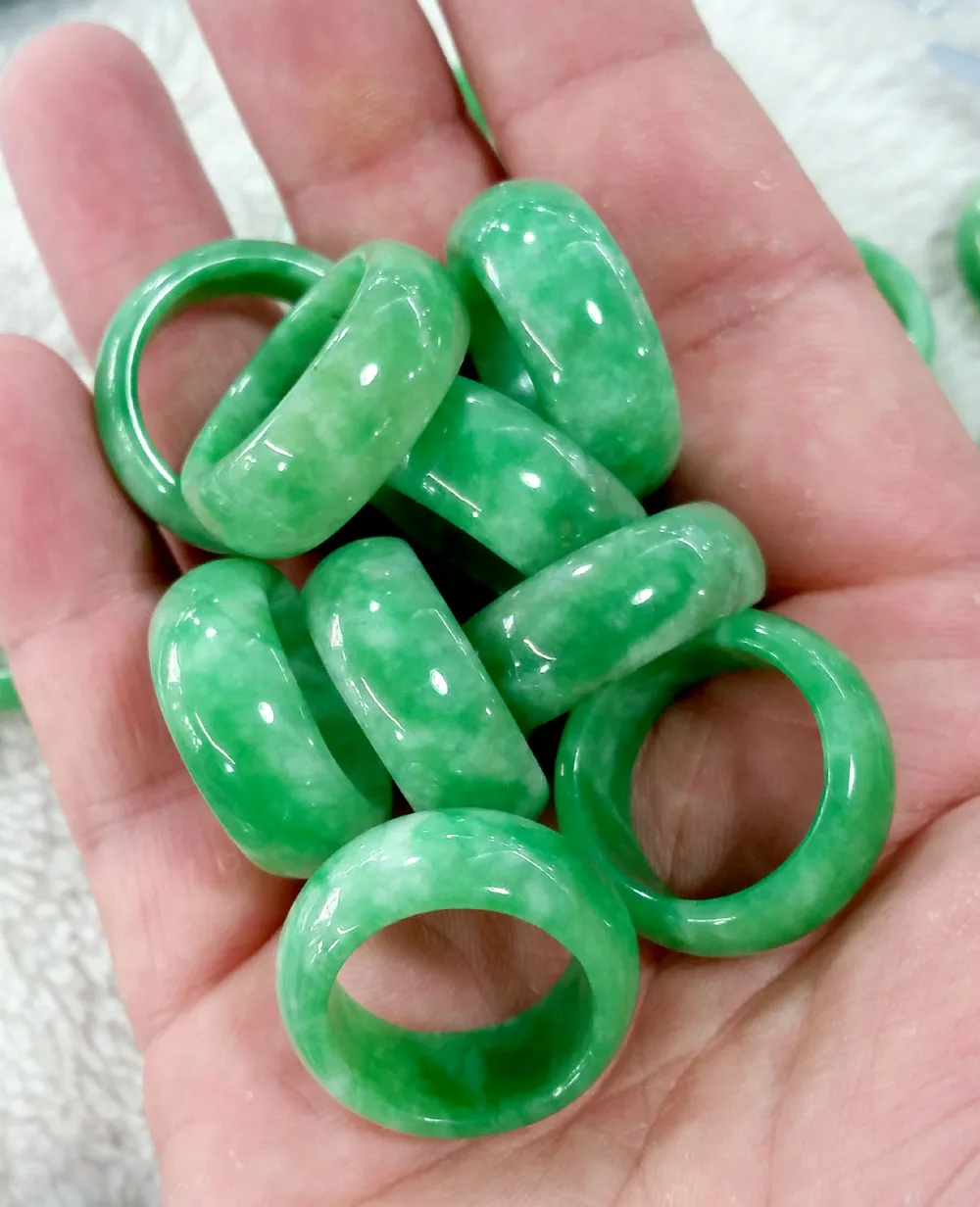 Natural Green Jade Ring Jadeit - Women Fashion Jewellery のレビューと価格