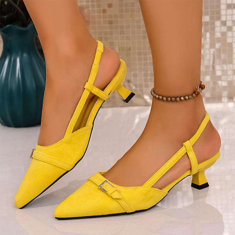 Fashion Yellow High Heels Sand - Women'S Fashion Spring 2025 のレビューと価格