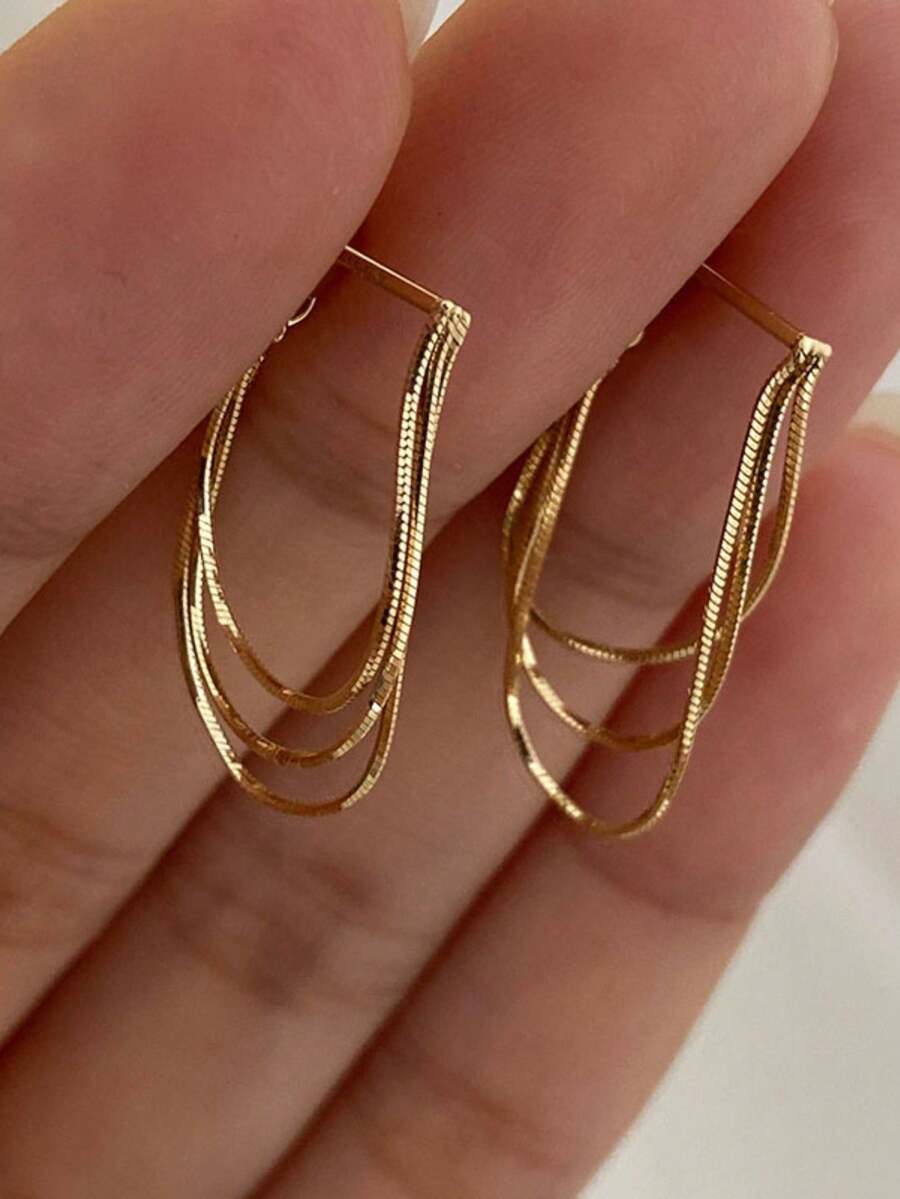 Gold-Tone Curved Bar Top Tripl - Women'S Fashion Layering のレビューと価格