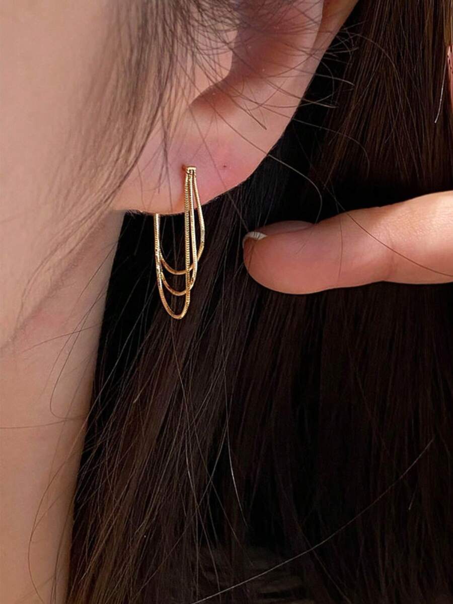 Gold-Tone Curved Bar Top Tripl - Women'S Fashion Layering のレビューと価格