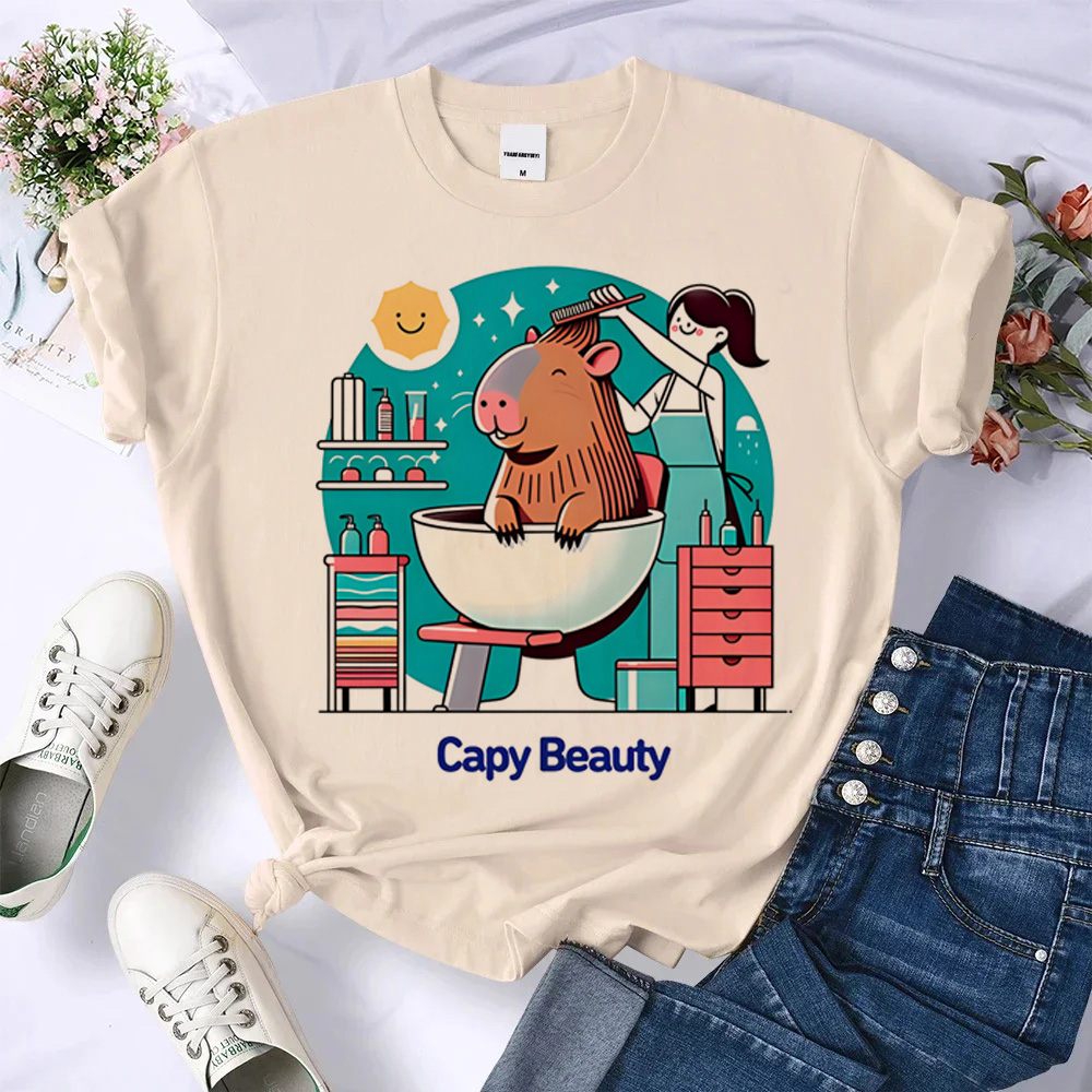 Capybara t shirt women Japanes - Women Fashion 80S のレビューと価格