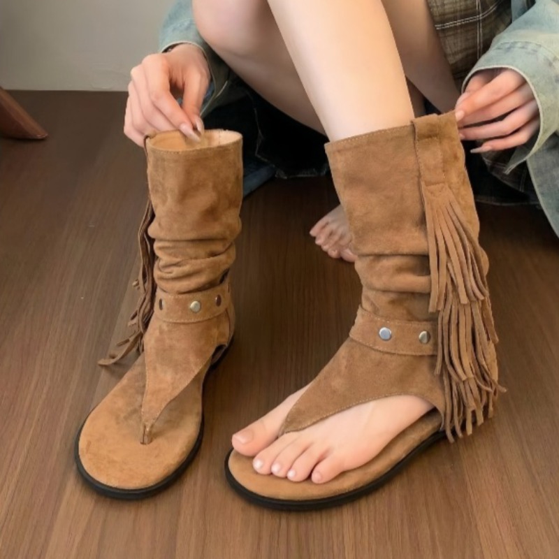 Studed Clip-Toe Block Heel San - Women'S Fashion Boots のレビューと価格