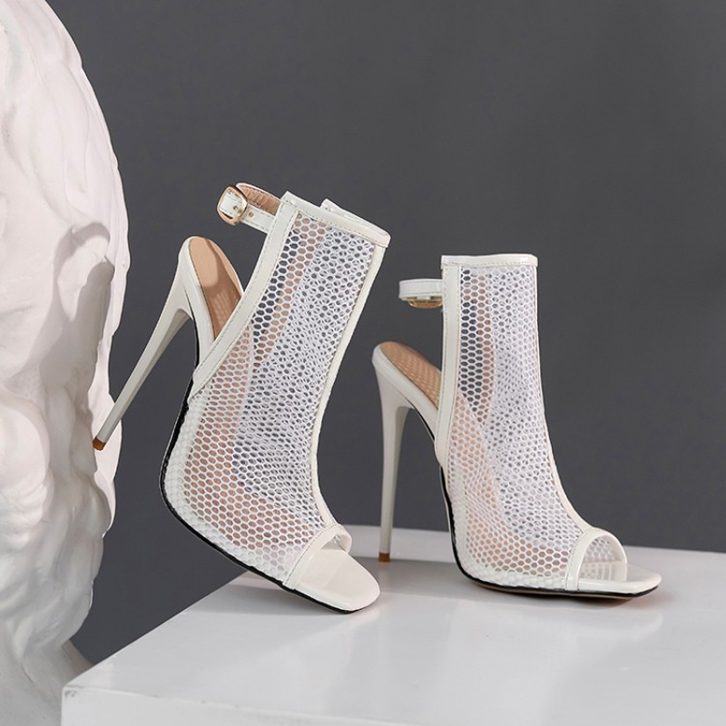 Fashion Mesh Hollow Out Summer - Women'S Fashion Boots のレビューと価格