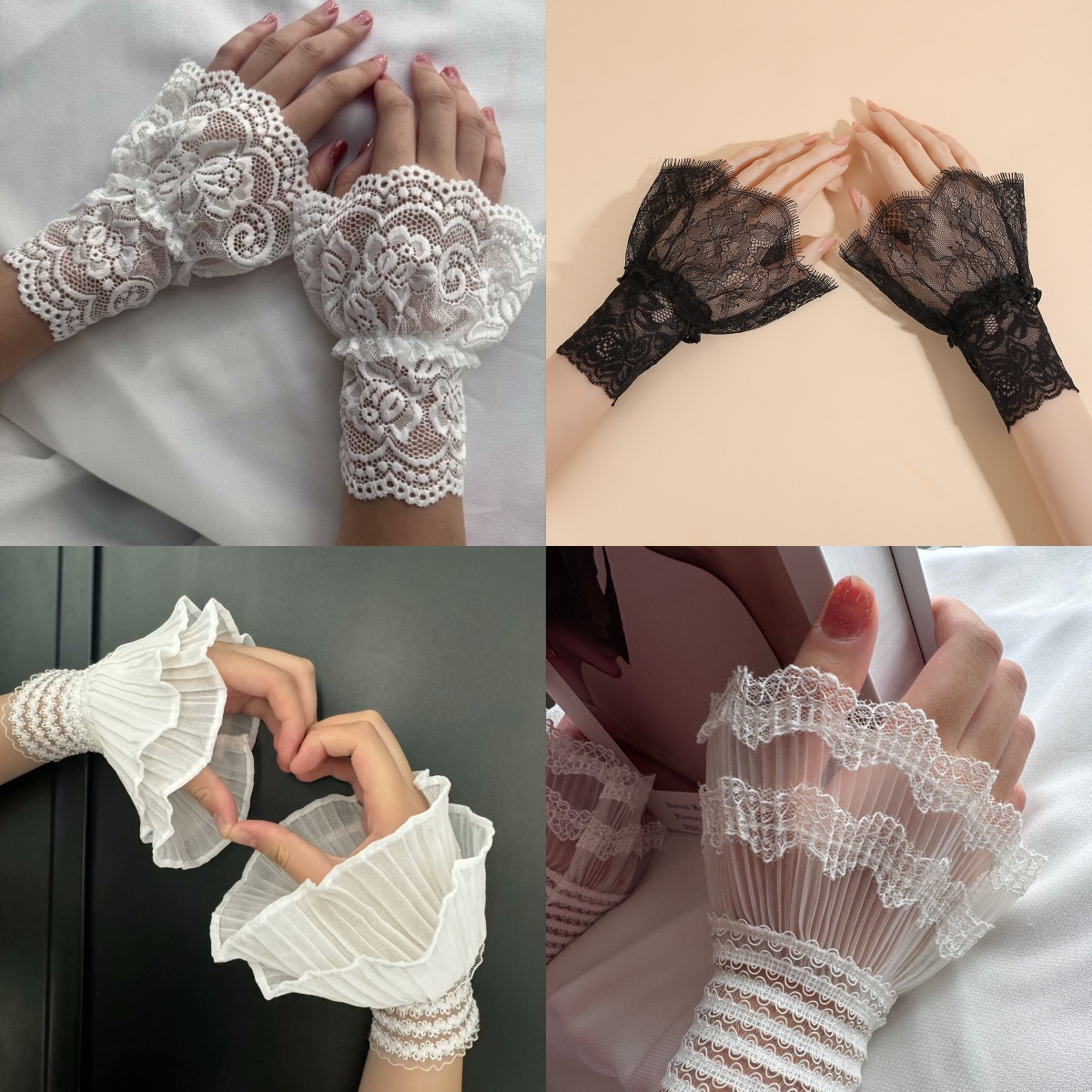 Detachable Lace Flower Mesh Fl - Women'S Fashion Layering のレビューと価格