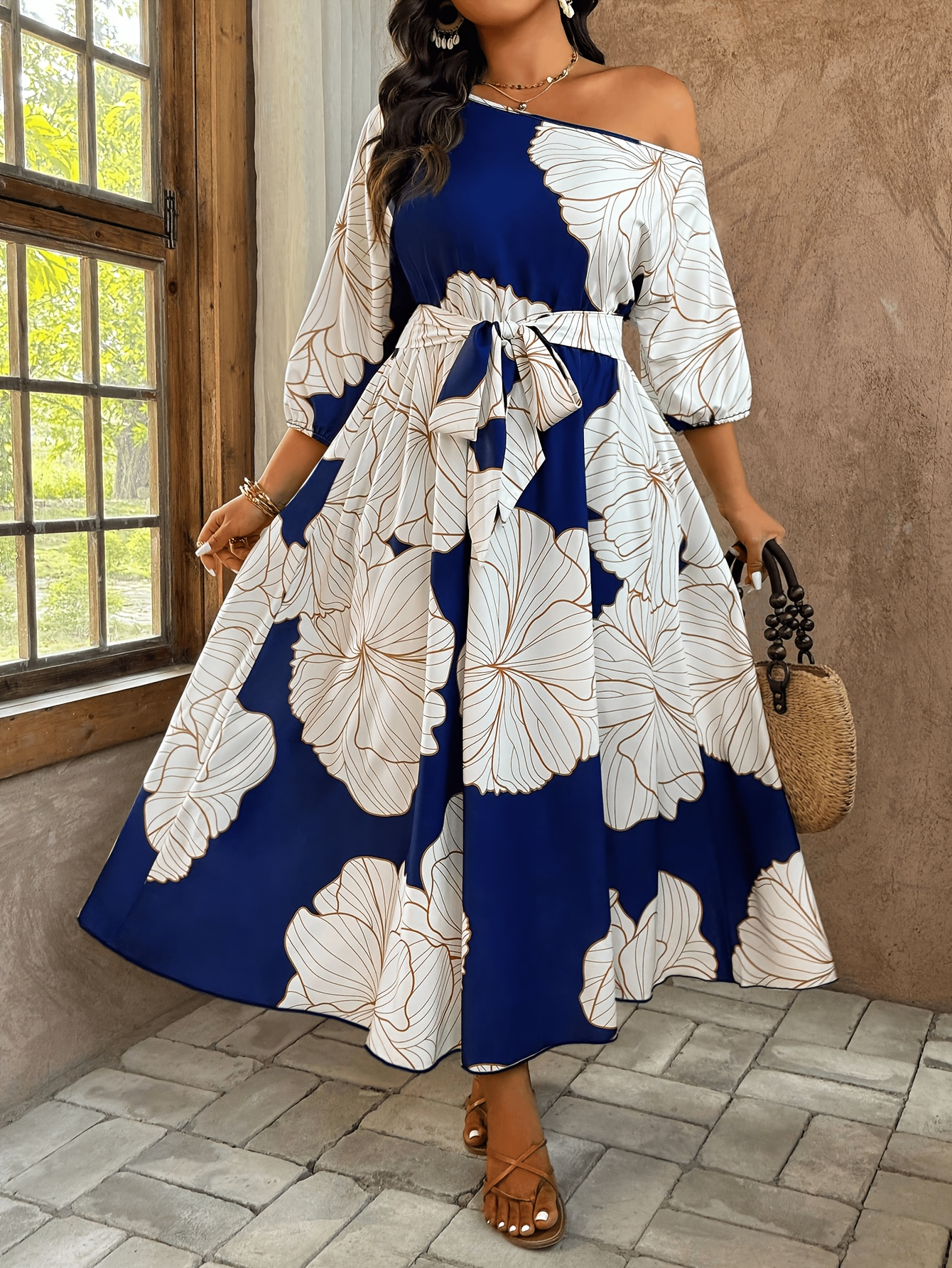 Elegant Multicolor Floral Patt - Women Fashion Usa のレビューと価格