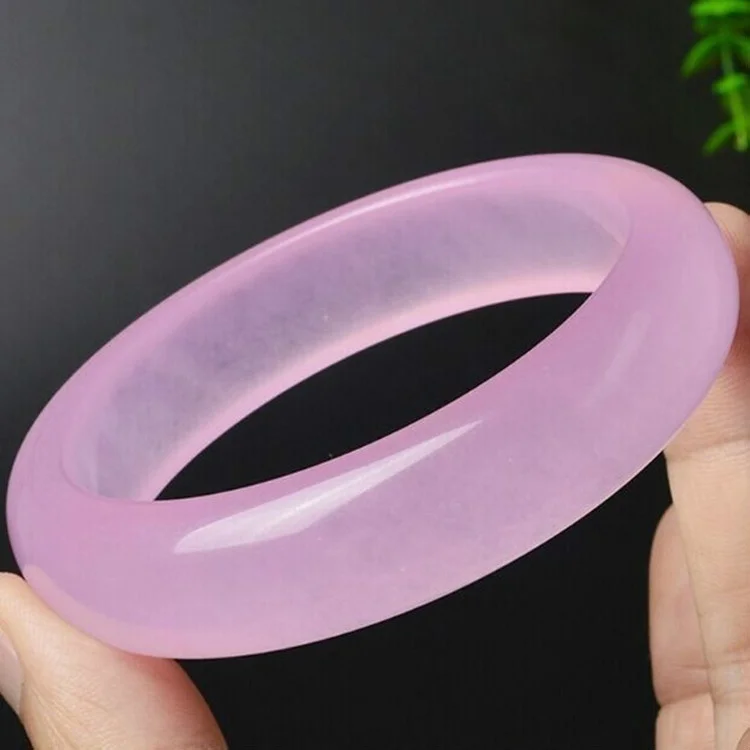 Genuine Natural Pink Jade Bang - Women Fashion Jewellery のレビューと価格