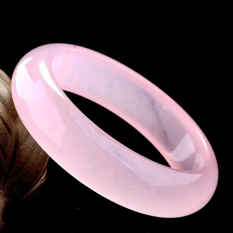 Genuine Natural Pink Jade Bang - Women Fashion Jewellery のレビューと価格