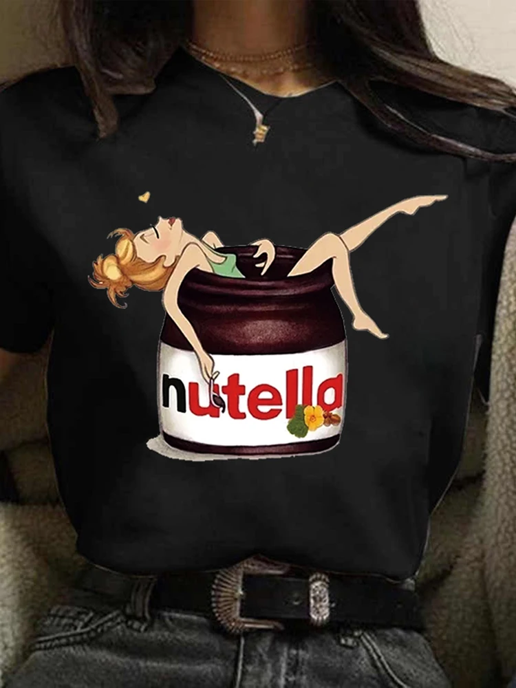 New Nutella Print T Shirt Wome - Women'S Fashion In The 90S のレビューと価格