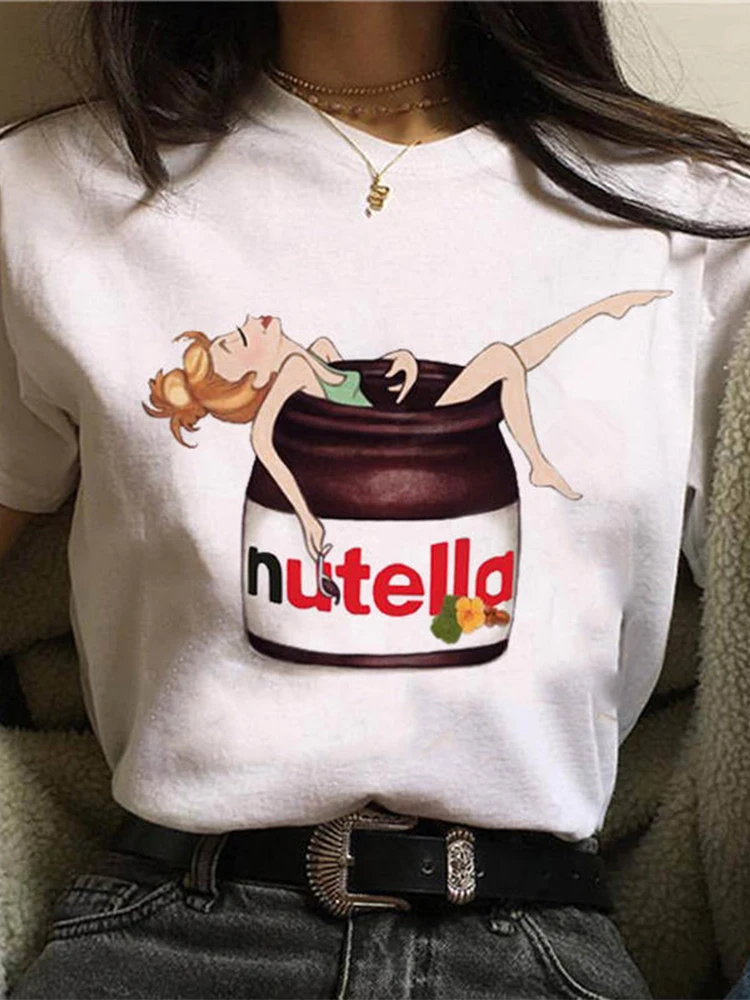 New Nutella Print T Shirt Wome - Women'S Fashion In The 90S のレビューと価格