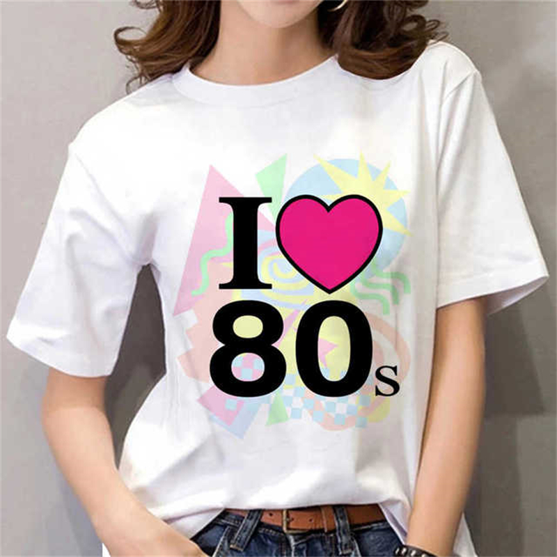80s Womens T Shirt Femal Black - Women Fashion 80S のレビューと価格