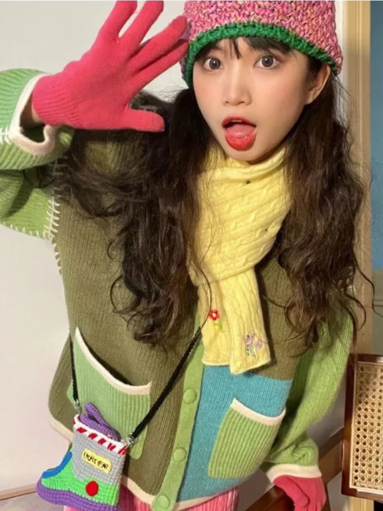 Cardigan Women Patchwork S-4XL - Women Fashion 80S のレビューと価格
