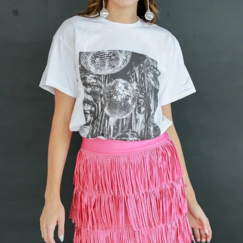 Vintage Aesthetic Disco Ball T - Women Fashion 80S のレビューと価格