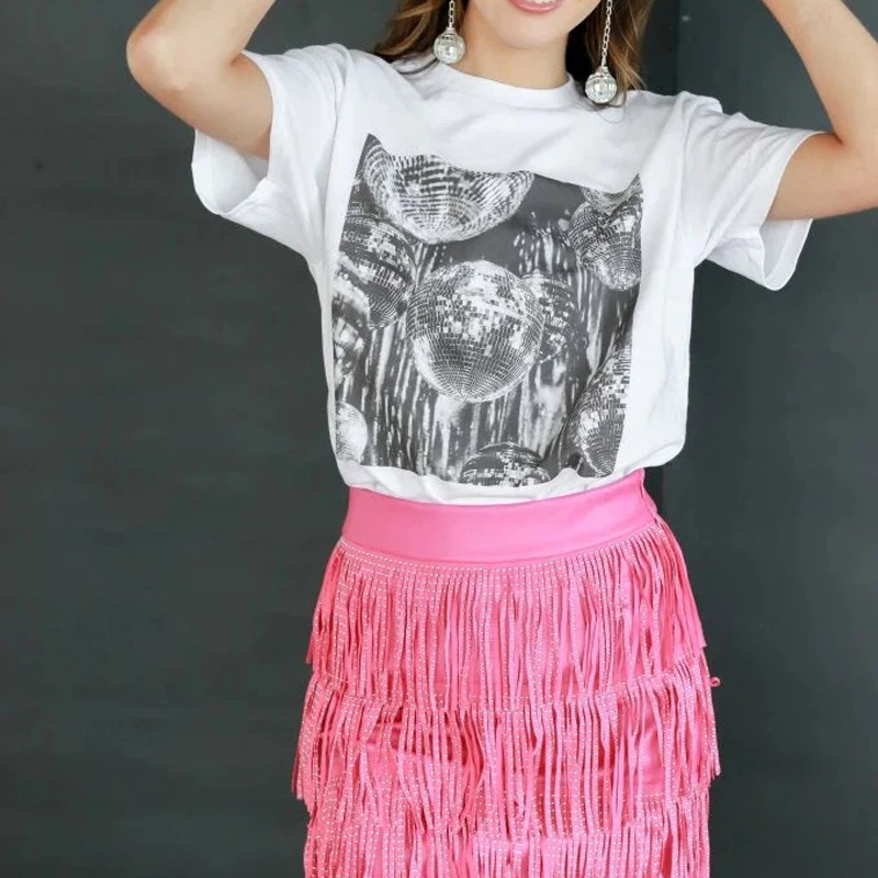 Vintage Aesthetic Disco Ball T - Women Fashion 80S のレビューと価格