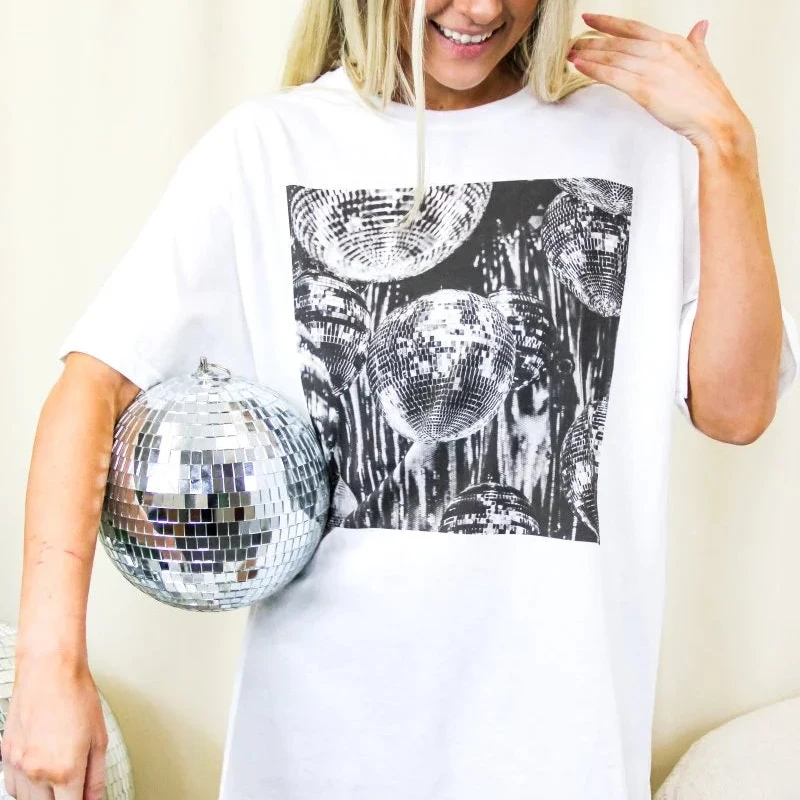 Vintage Aesthetic Disco Ball T - Women Fashion 80S のレビューと価格
