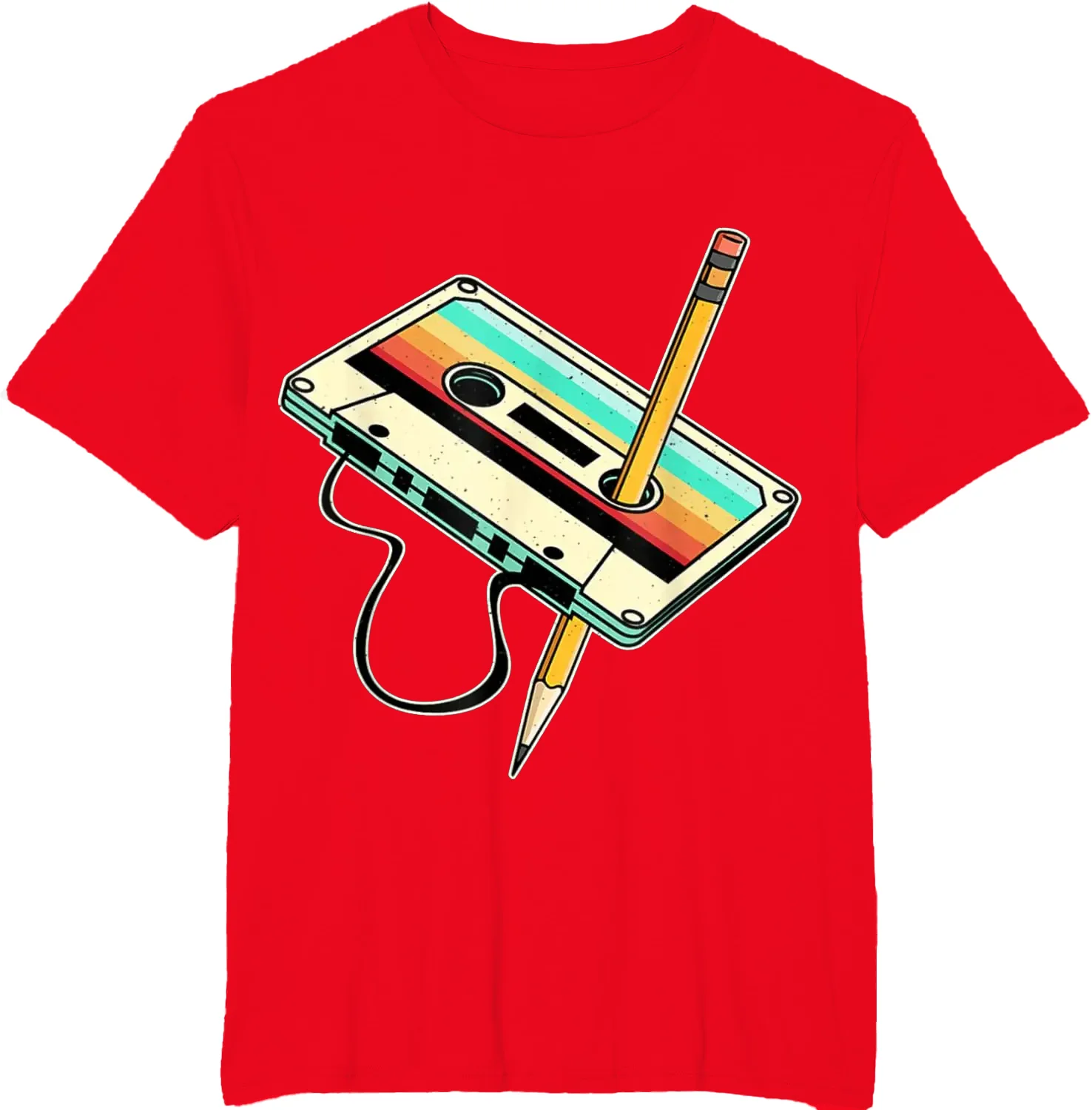 80s Cassette Pencil 80s Retro  - Women Fashion 80S のレビューと価格