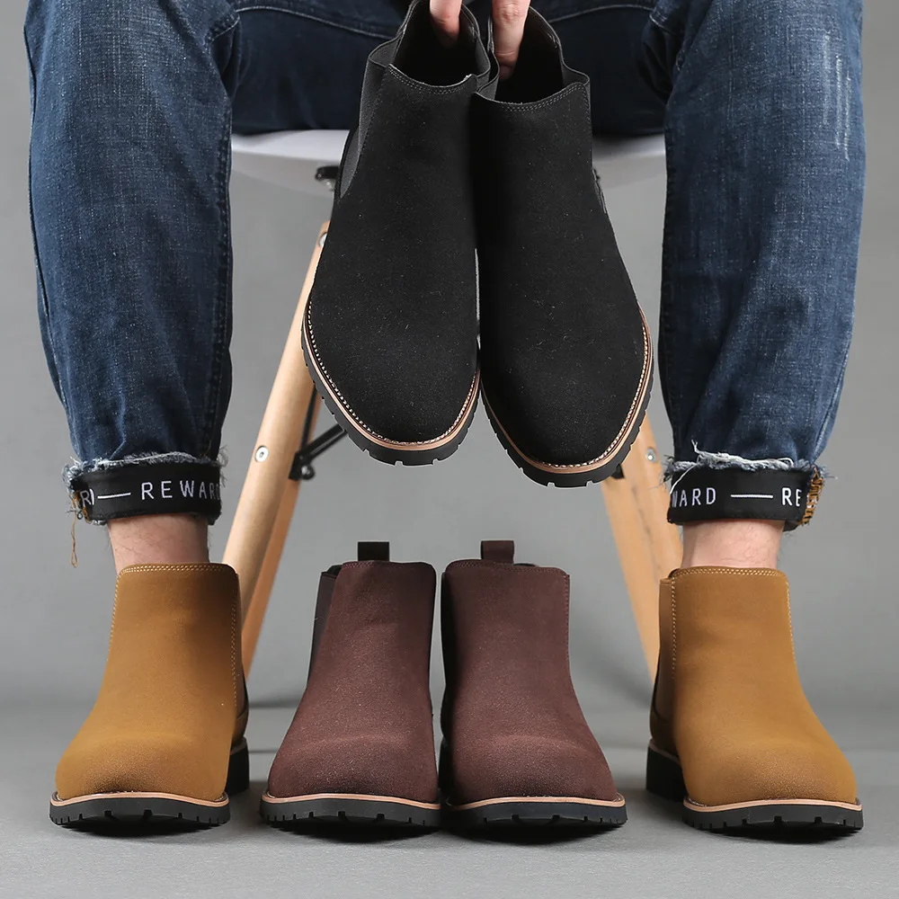 Men Ankle Boots British Style  - Women'S Fashion Business Casual のレビューと価格
